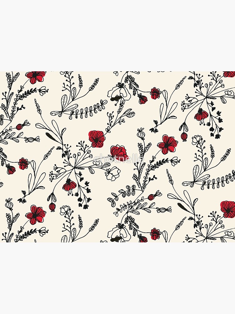 Red Flower Pattern by chotnelle