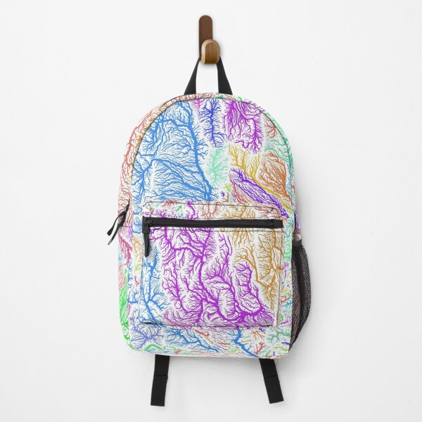 Item preview, Argentina River Basin Map in Rainbow Colours with White Background designed and sold by GrasshopperGeo.