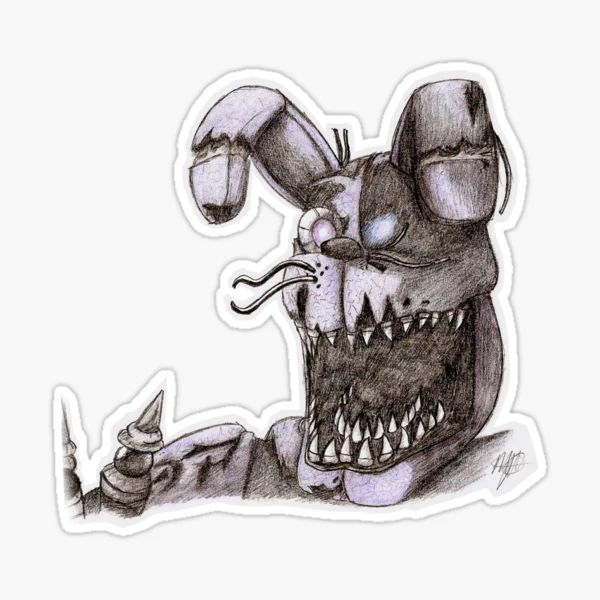 FNaF Withered Foxy Sticker for Sale by nyrofletcher