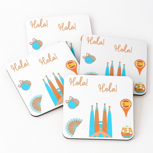 Item preview, Sticker sheet Summer, travel, Spain, Sangria, Sagrada Familia, Spanish Fan, Castanets designed and sold by Tammystribe.