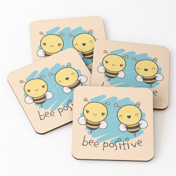 Item preview, Bee Positive Cute Kawaii Cartoon Bees  designed and sold by BobJolley.
