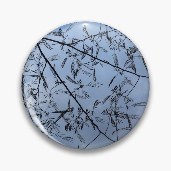 Item preview, Graceful Lace in the Sky - Mimosa Leaves and Buds Against Dusk Clouds - Vertical View Downwards Left designed and sold by Georgia Mizuleva.
