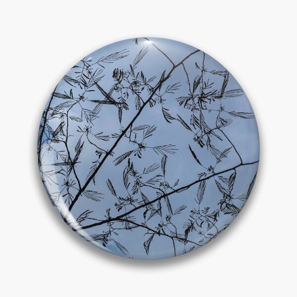 Item preview, Graceful Lace in the Sky - Mimosa Leaves and Buds Against Dusk Clouds - Vertical View Upwards Left designed and sold by Georgia Mizuleva.