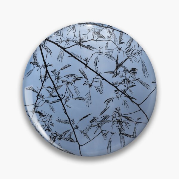Item preview, Graceful Lace in the Sky - Mimosa Leaves and Buds Against Dusk Clouds - Horizontal View Downwards Left designed and sold by Georgia Mizuleva.