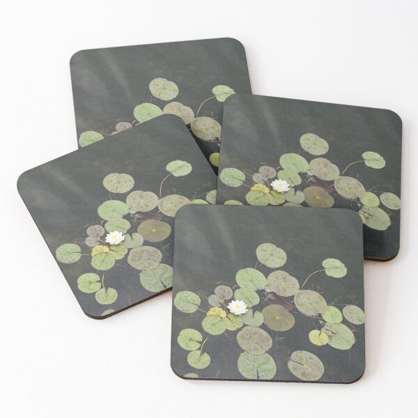 Item preview, Lily Pad Cute Visitor - A Little Turtle Emerging Among The Waterlilies  designed and sold by Georgia Mizuleva.
