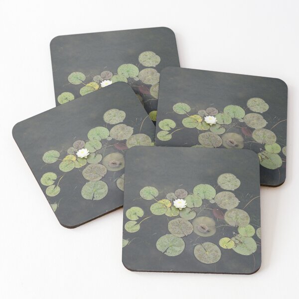 Item preview, Just Chillin - A Little Turtle Relaxing on a Waterlily Leaf designed and sold by Georgia Mizuleva.