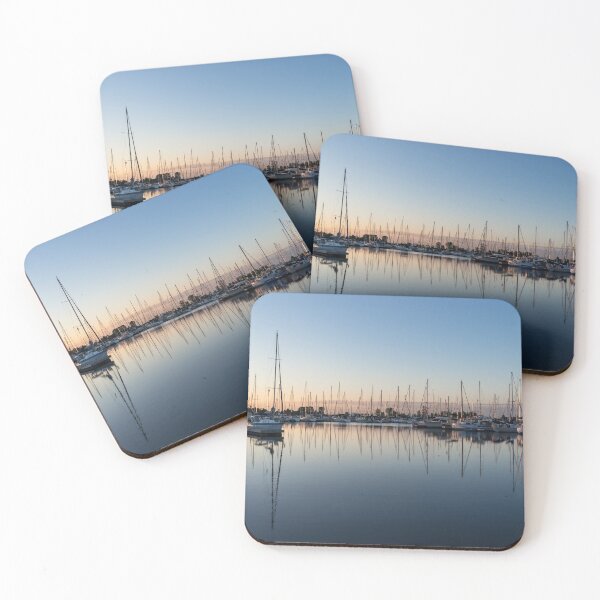 Item preview, Pink and Blue Serenity - Soft Dawn at the Marina designed and sold by Georgia Mizuleva.