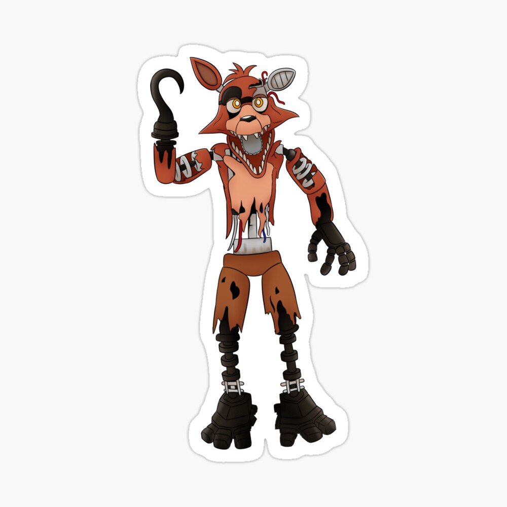 Withered foxy five nights at freddys 2 Sticker for Sale by teraMerchShop