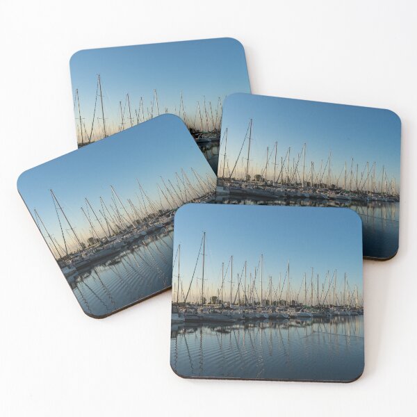 Item preview, Glossy Early Morning Ripples - Bright Blue Summer at the Marina designed and sold by Georgia Mizuleva.