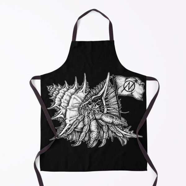 Item preview, Squatter's rights flag hermit crab ink illustration designed and sold by RedFinchDesigns.