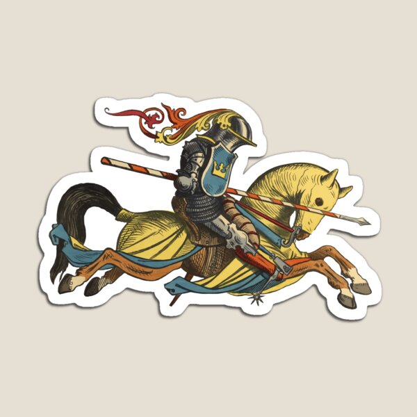 Galloping vintage knight Magnet