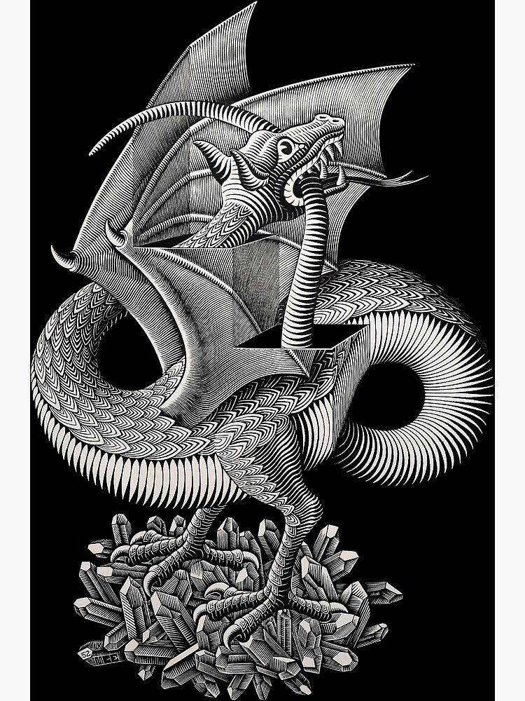 Dragon, by M.C. Escher Premium Matte Vertical Poster sold by DaviDoyle ...