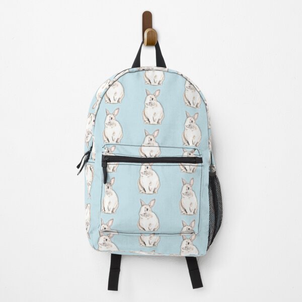 Item preview, White Rabbit (Blue Background) designed and sold by Jelly Bear.