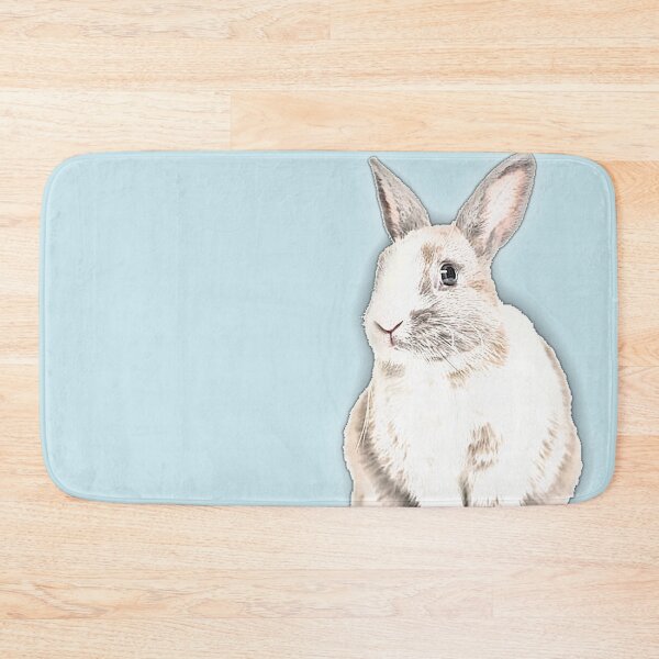 Item preview, White Rabbit (Blue Background) designed and sold by Jelly Bear.