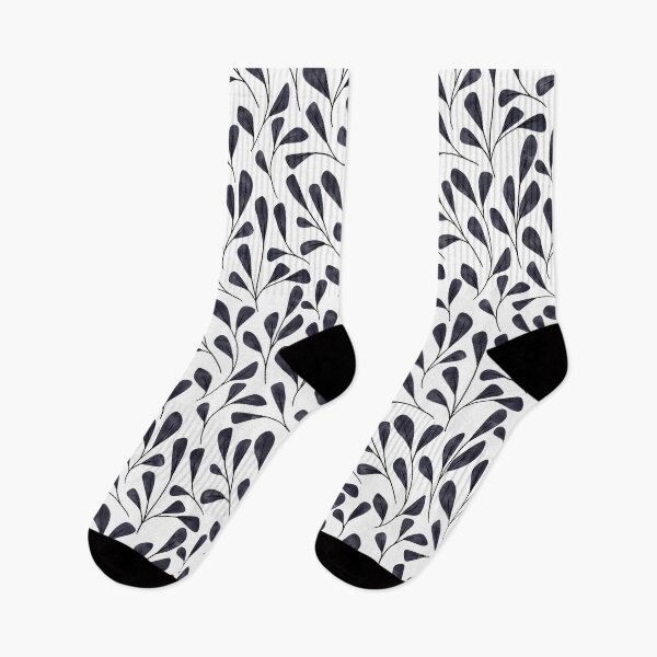 Item preview, Leaf Swirls | Black designed and sold by RebeccaFlaherty.