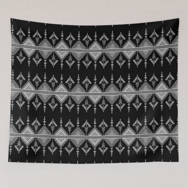 Item preview, Ethnic geometric black and white background designed and sold by AnyMage.