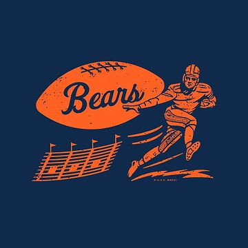 Chicago Bears Orange Chicago Wordmark Vintage Football Game Day