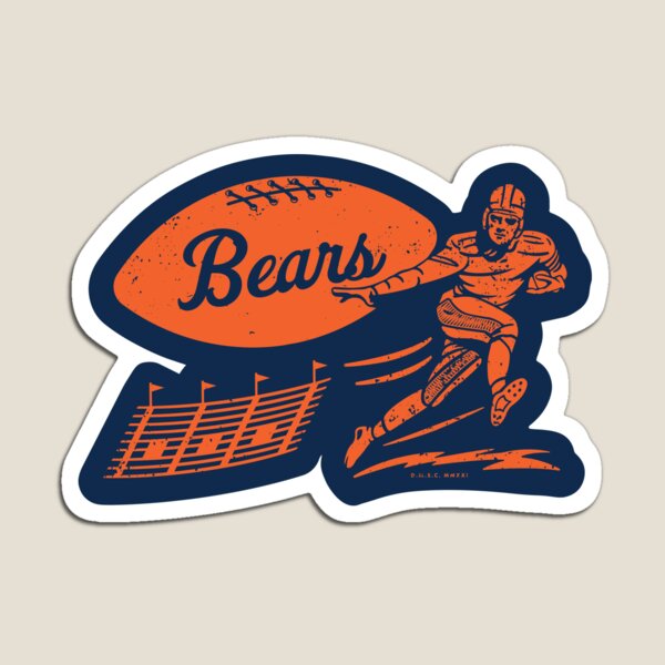 Chicago Bears MONSTERS OF THE MIDWAY With Logo & Bear Type NFL Die-cut  MAGNET