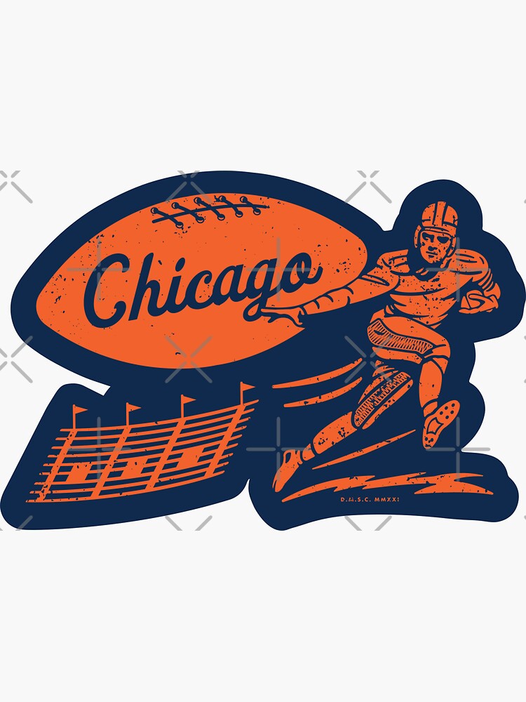 Chicago Bears Orange Chicago Wordmark Vintage Football Game Day