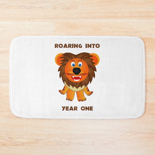 Item preview, Roaring Into Year One (Cartoon Lion) designed and sold by TimespunThreads.