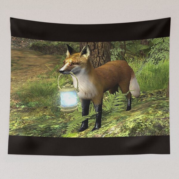 Item preview, fox with lamp designed and sold by The Poette.