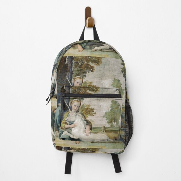 Artikelvorschau, Vintage painting woman with unicorn entworfen und verkauft von Vintage Designs +.