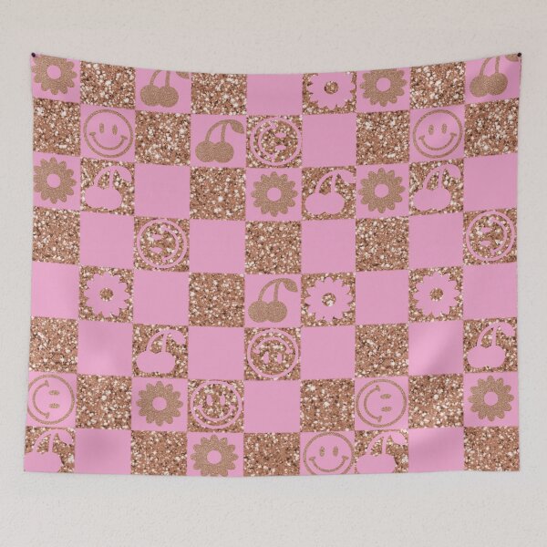 Item preview, HAPPY CHECKERS - rose gold designed and sold by Julia Santos.