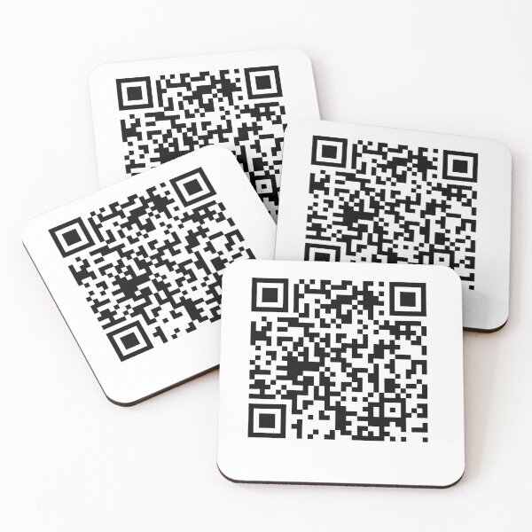 Item preview, Giant Rick Roll funny prank Video link readable QR Code pattern designed and sold by rednumberone.
