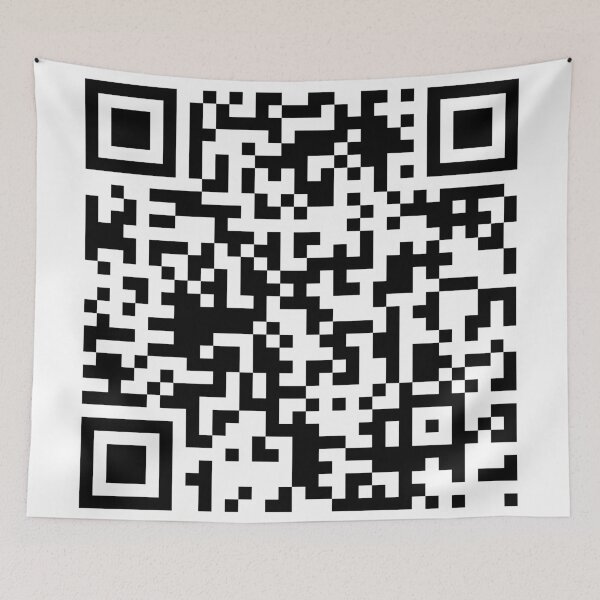 Item preview, Giant Rick Roll funny prank Video link readable QR Code pattern designed and sold by rednumberone.