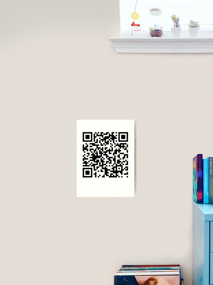 Rick Roll funny prank Video link readable QR Code 3x3 pattern white  fuchsia Magnet for Sale by rednumberone