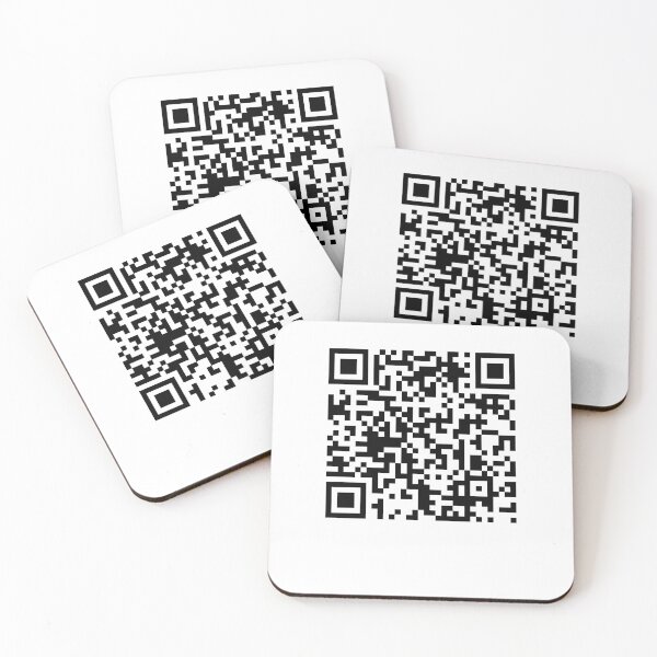 Item preview, Single Rick Roll funny prank Video link readable QR Code pattern designed and sold by rednumberone.