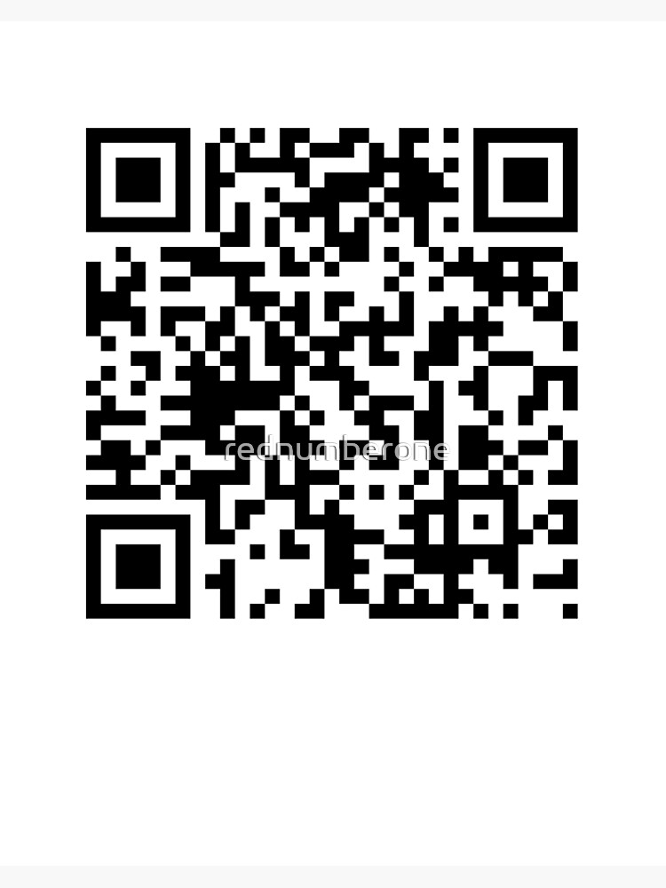 SCAN this Prank Rick roll  video never gonna give you up QR code  Sticker for Sale by rednumberone