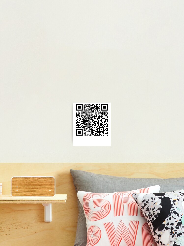 Rick Roll funny prank Video link readable QR Code pattern | Greeting Card