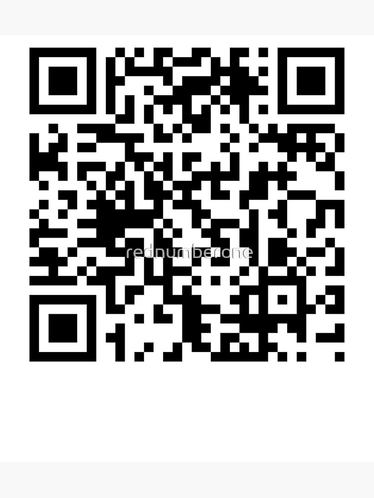 Single Rick Roll funny prank Video link readable QR Code pattern | Art  Board Print