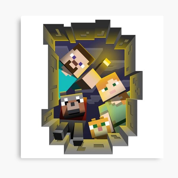 Minecraft Search Party Canvas Print