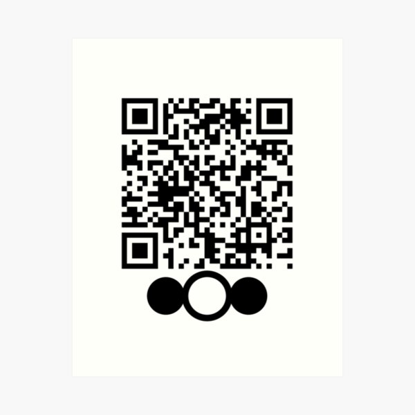 Rick Roll funny prank Video link readable QR Code 3x3 pattern white  fuchsia Magnet for Sale by rednumberone