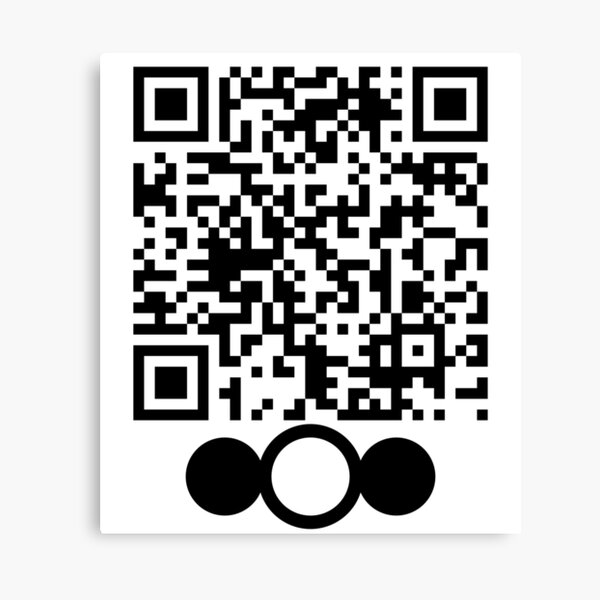 Rick Roll funny prank Video link readable QR Code 3x3 pattern white  fuchsia Sticker for Sale by rednumberone