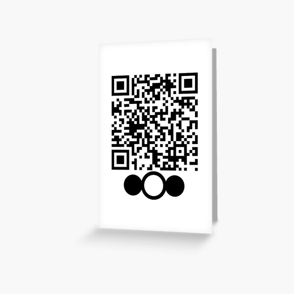 Rick Roll funny prank Video link readable QR Code pattern Greeting Card  for Sale by rednumberone