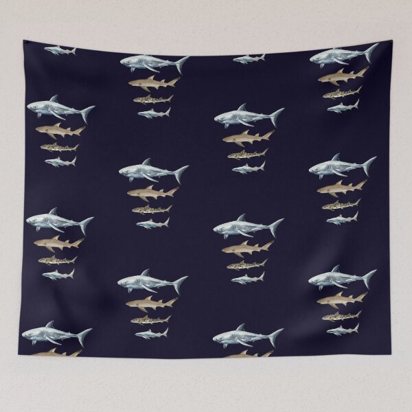 Item preview, Watercolor Sharks designed and sold by Uncommon Tee.