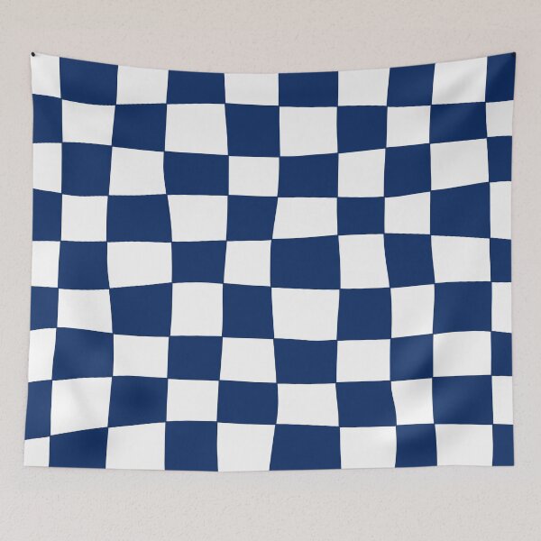 Item preview, Hand Drawn Checkerboard Pattern (navy blue/white) designed and sold by Design Minds Boutique.
