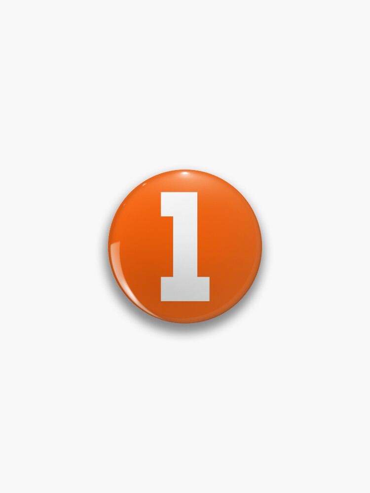 Number 1 Sports Orange | Pin