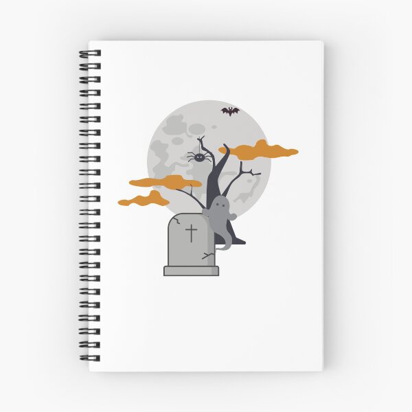 Item preview, Halloween cute ghost under grey moon designed and sold by PuTaTeeShop.