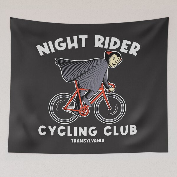 Item preview, Funny Vampire on Bicycle // Night Rider Cycling Club designed and sold by SLAG-Creative.
