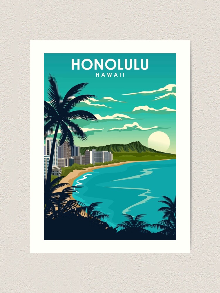 Honolulu Hawaii Surf Oahu Vintage United States Travel