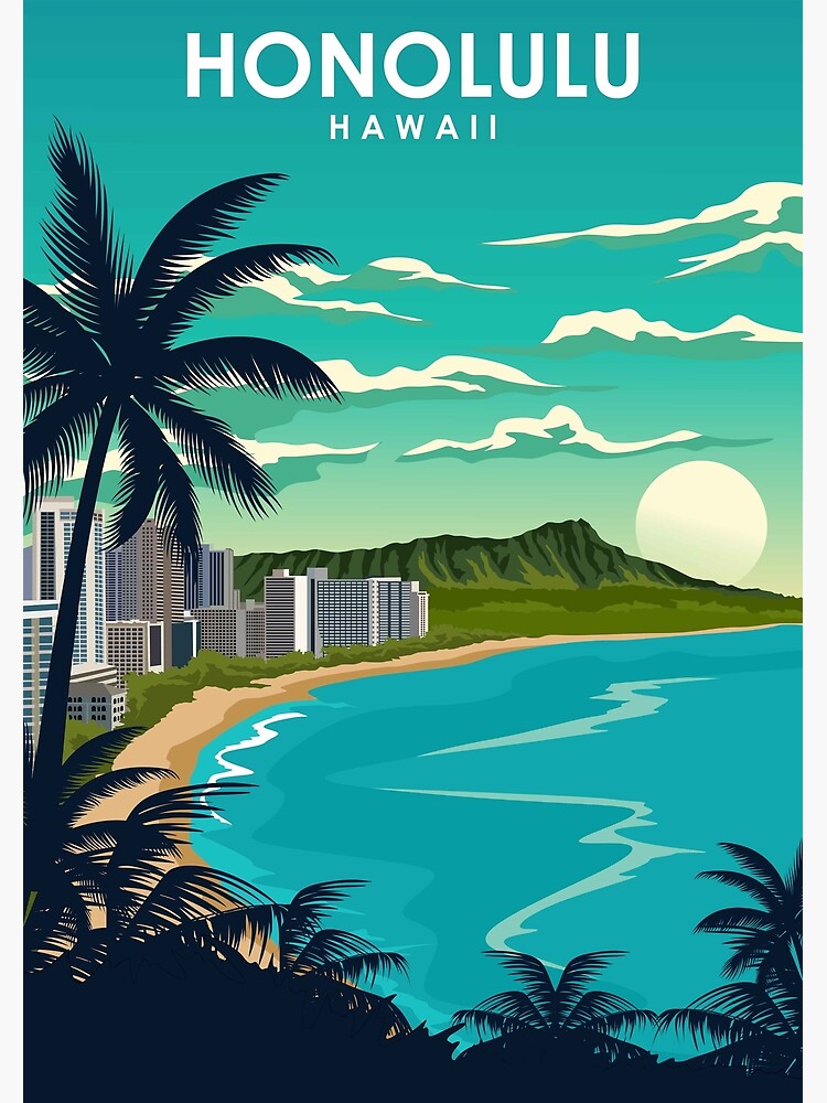 Vintage Art Hawaii Postcards - Waikiki