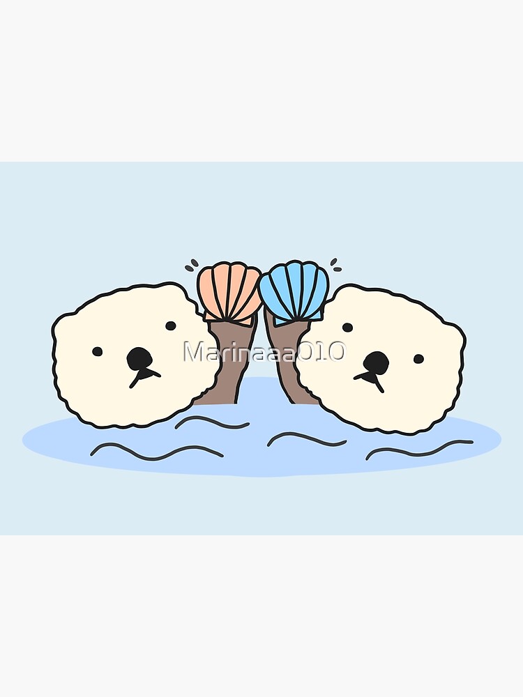 Cute Otter Drawing - Cute Otter - Sticker | TeePublic
