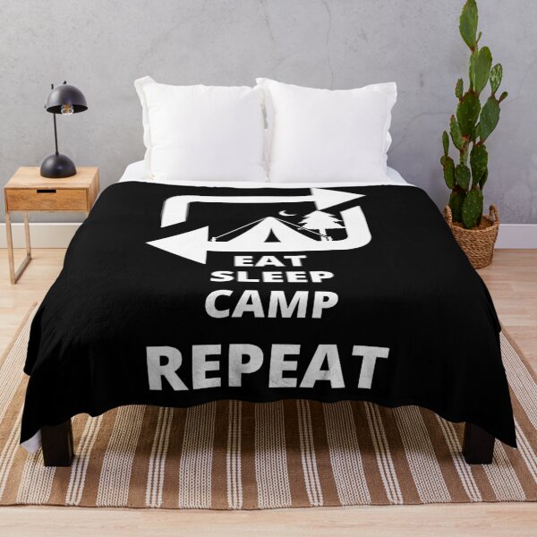 Item preview, EAT SLEEP CAMP REPEAT designed and sold by Qubalcube.
