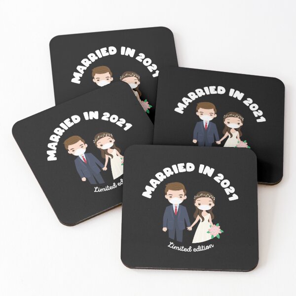 Item preview, Married in 2021 Funny wedding gift designed and sold by Mad-Minds.