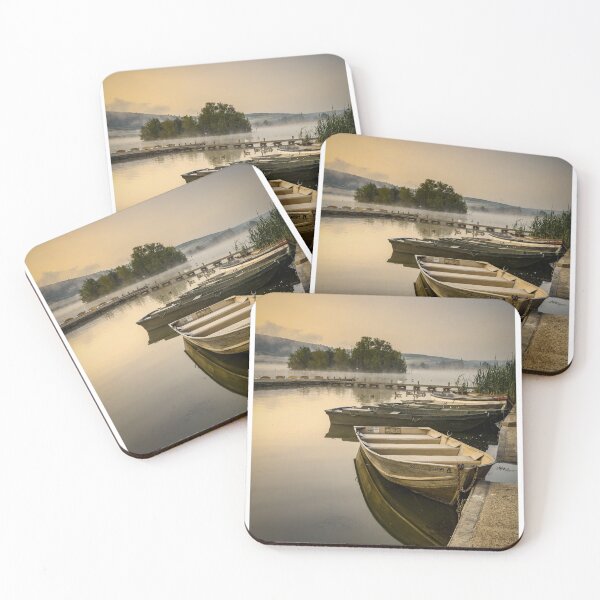 Item preview, Rowing Boats at Llangors Lake, Brecon Beacons at Sunrise designed and sold by MargaretClavell.