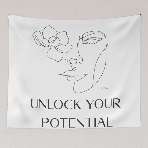 Item preview, Motivational quote. Positive quote. Quotes inspirational. unlock your potential designed and sold by LineHome.